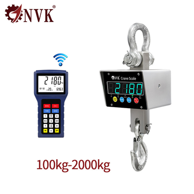 NVK Küçük 100kg-2T Endüstriyel 201 Paslanmaz Çelik malzeme kablosuz cihazlı asılı vinç ölçeği